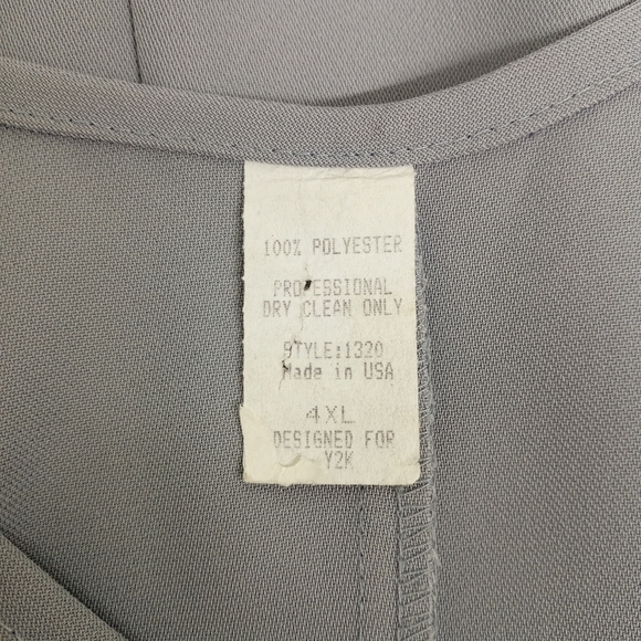 4XL Vintage Y2K Polyester Dressy Cami tank top Made in the USA - Picture 3 of 7